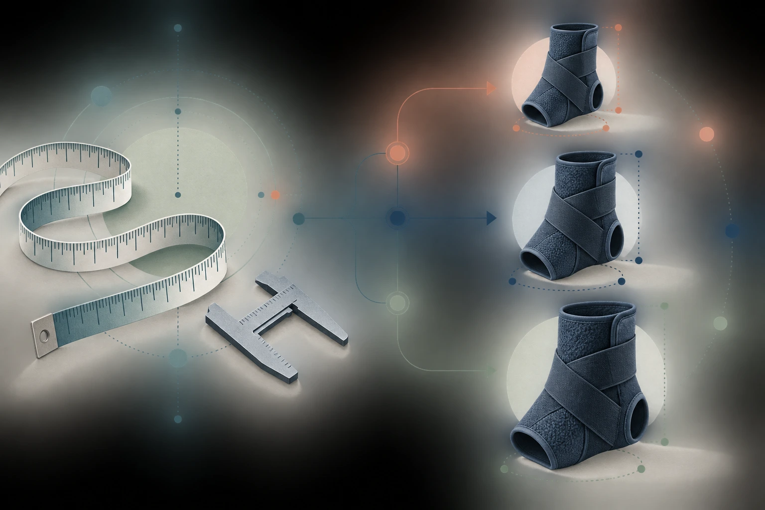 Ảnh minh họa: ankle brace sizing guide infographic