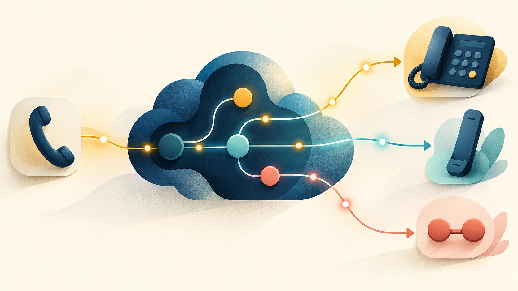 Ảnh minh họa: cloud phone system incoming call routing diagram